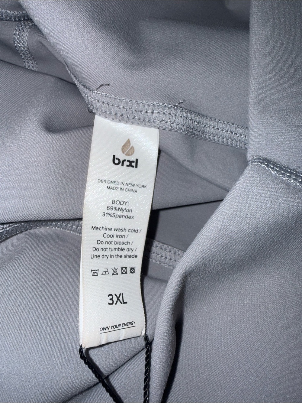 NWT- BRXL Women’s Gray High Rise Flare Leggings with Pockets | Size: 3XL - Picture 10 of 10